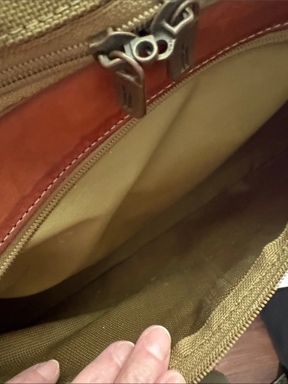 Hartmann nylon and leather  travel case with trolley sleeve.